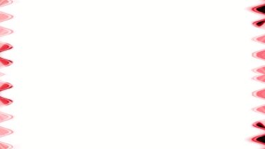 Dikdörtgen dalgalı parlak neon parlak kırmızı uzun çizgiler çerçeve beyaz arkaplan üzerinde hareket eden ışık etkisi. Ortasında kendi içeriğiniz için bir yer var..