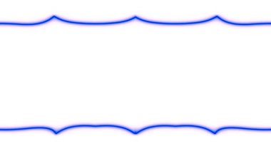 Hafif dalgalı, lacivert, yatay, dikdörtgen, neon dalgalı uzun çizgiler bir çerçeve oluşturuyor. Ortada kendi içeriğiniz için beyaz bir alan var. ECG çizgileri, impulslar.