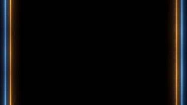 Uzun dikdörtgen, dikey, sarı, mavi, parlak, siyah arkaplanda uzun çizgiler. Kendi içeriğiniz için boşluk.
