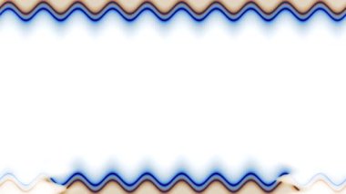 Uzun dikdörtgen yatay dalgalı kahverengi neon ışıkları beyaz arkaplanda uzun çizgiler gösteriyor. Kendi içeriğiniz için boşluk.