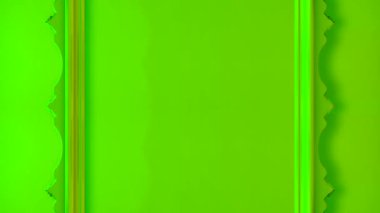 Uzun dikdörtgen dekore edilmiş yeşil renkli genişleme ve yeşil arkaplandaki uzun çizgileri daraltma. Kendi içeriğiniz için boşluk.