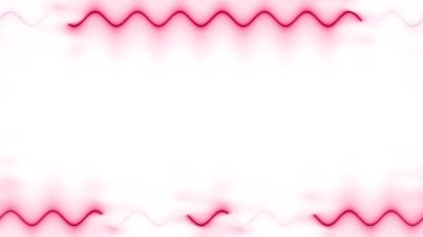 Çerçeve, beyaz arkaplanda uzun dalgalı dikdörtgen dekoratif, parlak kırmızı ışık çizgileri ve karartıcı ışık. Kendi içeriğiniz için boşluk.