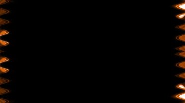 Çerçeve, uzun dalgalı dikdörtgen dikey, siyah arkaplanda turuncu ışık çizgileri ve karartıcı ışık. Kendi içeriğiniz için boşluk.