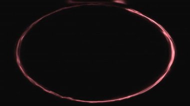 Yuvarlak, oval, renkli, parlak kırmızı çerçeve, beyaz arka planda yatay çerçeve. Hareket eden ışığın etkisi. Kendi içeriğiniz için boş alan.