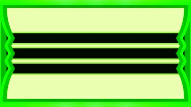 Dikdörtgen renkli, yeşil kare çerçeve, dikdörtgen çerçeve, tüm ekran için yatay çerçeve. Ortadaki kendi içeriğiniz için boş bir alan. Yeşil Ekran.