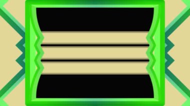 Dikdörtgen renkli, yeşil kare çerçeve, dikdörtgen çerçeve, tüm ekran için yatay çerçeve. Işıklandırma efektleri. Ortadaki kendi içeriğiniz için boş renk alanı. Yeşil Ekran.