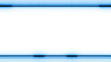 Dikdörtgen renkli parlak mavi kare çerçeve, beyaz arkaplanda yatay çerçeve. Noktalı uzun yanıp sönen çizgiler. Ortadaki kendi içeriğiniz için boş alan.