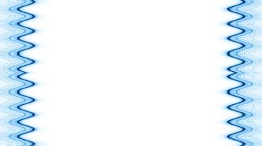 Beyaz arkaplanda parlak mavi dikdörtgen renkli, kare dalgalı neon çerçeve. Noktalı uzun yanıp sönen çizgiler. Ortadaki kendi içeriğiniz için boş alan.