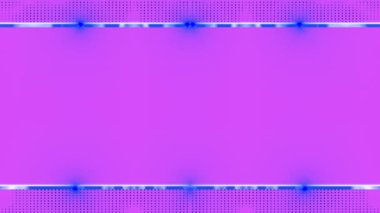 Dikdörtgen, parlak mavi, kare çerçeve, pembe arkaplanda yatay çerçeve. Uzun hareketli kuyruklar. Ortadaki kendi içeriğiniz için boş alan.