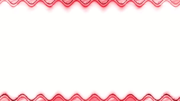 Ορθογώνιο Οριζόντιο Κυματιστό Λαμπερό Νέον Γυαλιστερό Κόκκινο Μακρύ Πλαίσιο Γραμμές — Αρχείο Βίντεο
