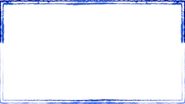 Retangular Horizontal Brilhante Néon Azul Brilhante Linhas Azuis Marinhas Fechou — Vídeo de Stock