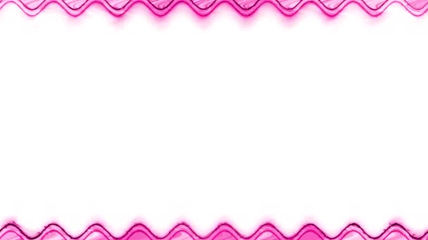 Rectangular Horizontal Wavy Glowing Neon Shiny Dark Purple Pink Long — Stock Video
