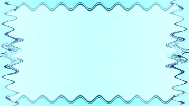 Longo Retangular Horizontal Ondulado Decorado Azul Fechado Linhas Fundo Azul — Vídeo de Stock