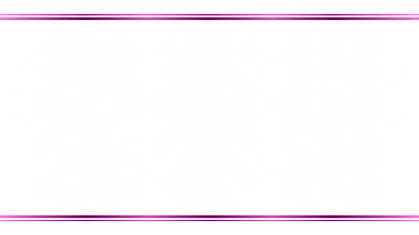Μακριές Ορθογώνιες Οριζόντιες Ροζ Ρίγες Γραμμές Λευκό Φόντο Πλαίσιο Αποτέλεσμα — Αρχείο Βίντεο