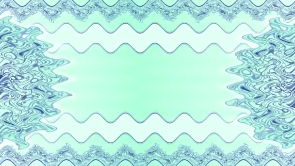 Украшенные Длинные Вертикальные Прямоугольные Синие Волнистые Закрытые Линии Рамки Зеленоватый — стоковое видео