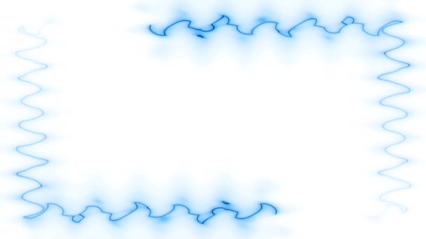 Marco Largos Patrones Horizontales Rectangulares Ondulados Superior Inferior Líneas Azules — Vídeo de stock