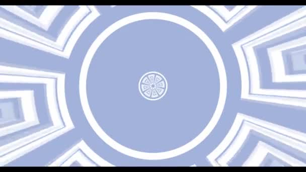 Swirling Indad Med Glidende Effekt Hvide Dekorationer Der Drejehjul Midten – Stock-video