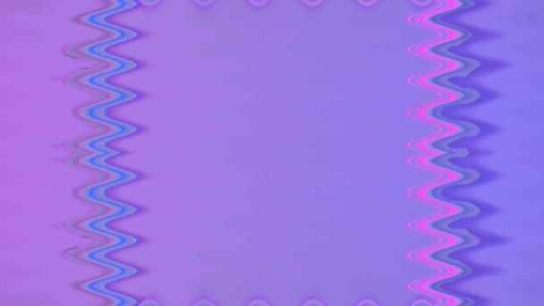 Long Rectangular Wavy Vertical Decorated Colorful Pink Widening Narrowing Long — Stock Video