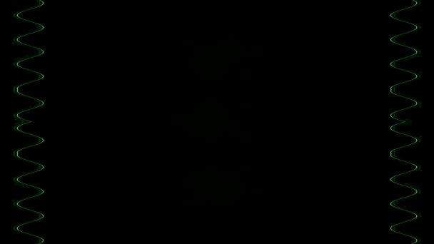 Длинные Прямоугольные Волнистые Вертикальные Украшенные Золотыми Длинными Линиями Рамки Черном — стоковое видео