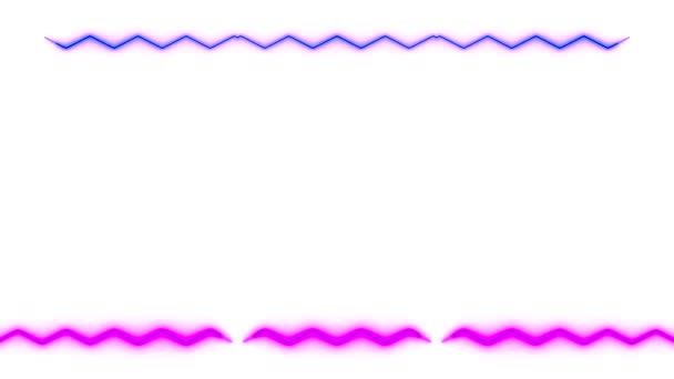 Neón Decoloración Decoloración Brillante Azul Rosa Caliente Perpendicular Líneas Largas — Vídeo de stock