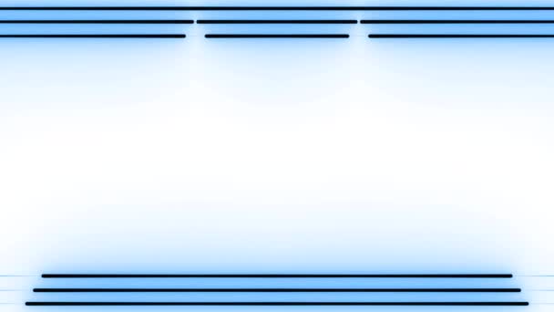 Çerçeve Uzun Dikdörtgen Yatay Üçlü Beyaz Arkaplanda Mavi Işık Çizgileri — Stok video