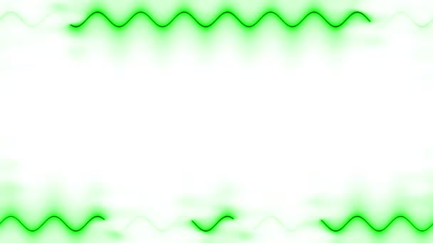 Desvanecimiento Neón Desvanecimiento Brillante Ondulado Verde Claro Perpendicular Líneas Largas — Vídeo de stock