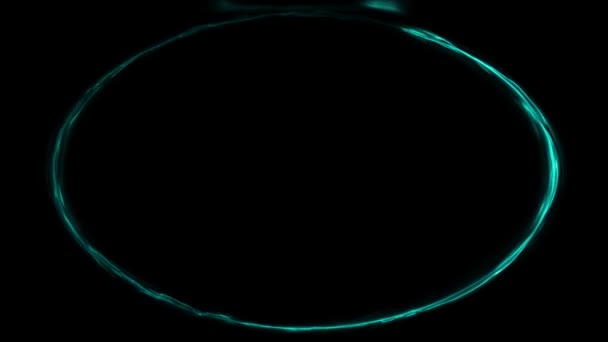 Cadre Rond Ovale Coloré Néon Céladon Vert Brillant Cadre Horizontal — Video
