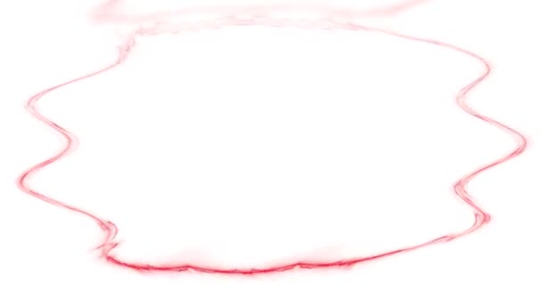 Cadre Rond Ovale Ovale Coloré Néon Brillant Rouge Cadre Horizontal — Video
