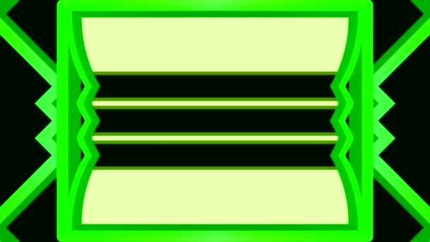 Rechthoekig Kleurrijk Groen Vierkant Frame Rechthoekig Frame Horizontaal Frame Voor — Stockvideo
