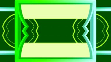 Dikdörtgen, yarı dairesel, tüm ekran renkli, yeşil çerçeve, renkli arka planda yatay. Soyut görüntüler. Kendi içeriğiniz için ortadaki boşluk. Yeşil Ekran.