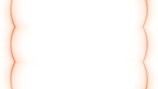 Квадратна Вертикальна Закруглена Рамка Рухомим Неоновим Світловим Ефектом Помаранчева Рамка — стокове відео