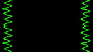 Siyah arkaplan üzerindeki soyut yeşil çizgiler