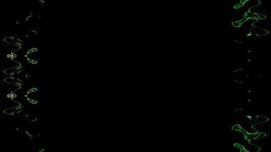 Soyut Yeşil ve Siyah Çerçeve