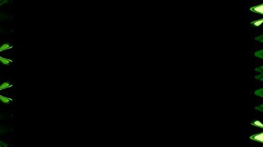 Siyah Arkaplanda Soyut Yeşil Sınır