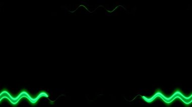 Soyut Yeşil Neon Işık Çerçevesi