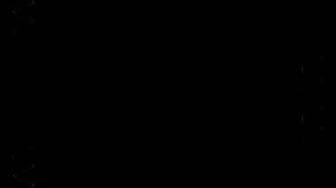 Siyah arkaplanda soyut yeşil çizgiler