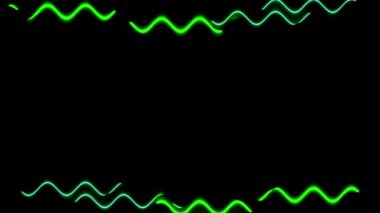Yeşil Neon Dalga Arkaplanı