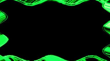 Siyah Arkaplanda Soyut Yeşil Çerçeve