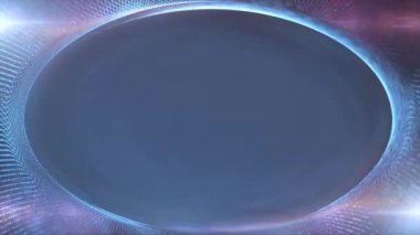 Parlayan Işık Efektli Soyut Mavi Çember