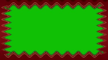 Golden Trim ile Kırmızı ve Yeşil Çerçeve