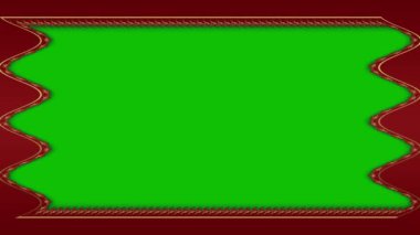 Kırmızı ve Altın Dekoratif Çerçeve