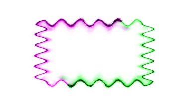 Soyut Yeşil ve Mor Çerçeve