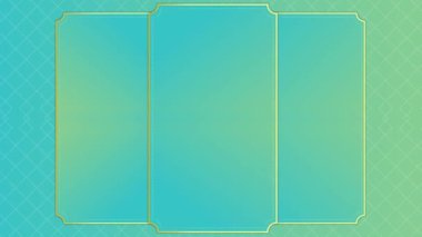 Altın Çerçeveli Zarif Yeşil ve Mavi Gradyan Arkaplan