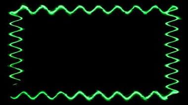 Yeşil Neon Işık Çerçevesi
