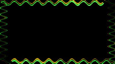 Soyut yeşil ve sarı çerçeve