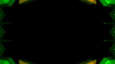 Soyut Yeşil ve Sarı Kaleydoskop Deseni