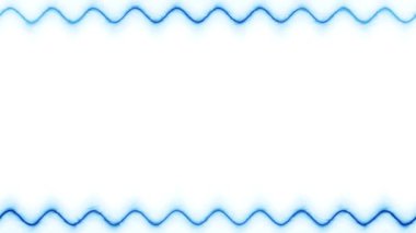 Beyaz Arkaplanda Soyut Mavi Dalgalı Sınır