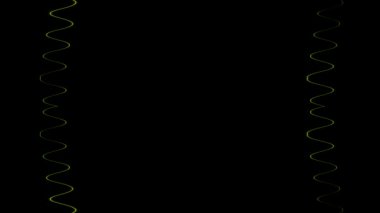 Sarı Dalgalı Çizgilerle Soyut Karanlık Arkaplan