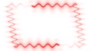 Soyut Kırmızı Dalga Çerçevesi