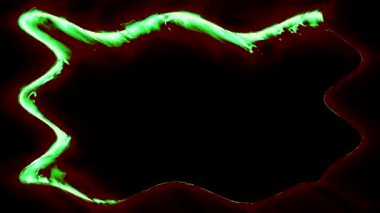 Soyut Yeşil ve Kırmızı Çerçeve